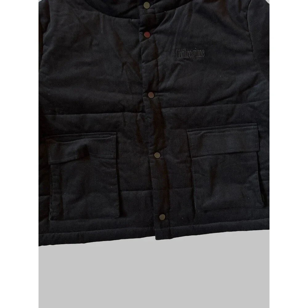 Civil Regime Corduroy Puffer Button Up Jacket Men’s Size XL